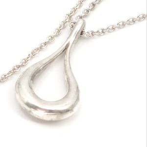 Large Teardrop 16" Tiffany & Co. Sterling Silver Necklace
